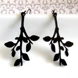 Baronyka Sweet Leaves Jewelry - Branch Earrings -..