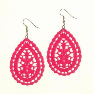 Baronyka Art Deco Earrings - Pink Statement..