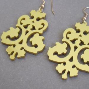 Baronyka Exclusive Gold Victorian Earrings - Lace..