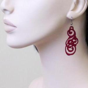 Red Tribal Tattoo Earrings - Tattoo Jewelry -..
