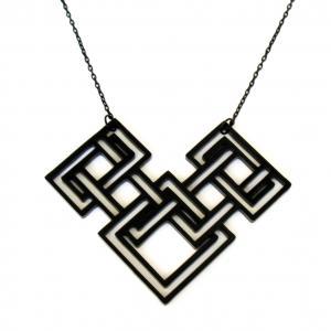 Baronyka Geometric Necklace - Black Jewelry - Fun..
