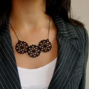 Beautiful Bouquet Necklace - Black Jewelry -..