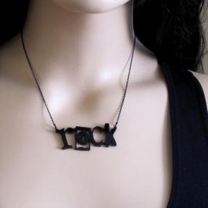 Girl Can Rock Pendant Necklace - Rock Necklace -..