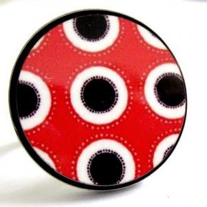 Baronyka Dots And Circles In Black White Red Ring