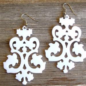Baronyka Large Exclusive Victorian Lace Earrings -..