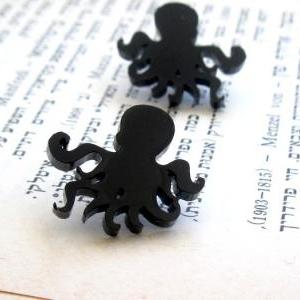 Little Sweet Octopus Stud Earrings - Steampunk..