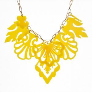 Statement Yellow Necklace - Elegant Jewelry -..