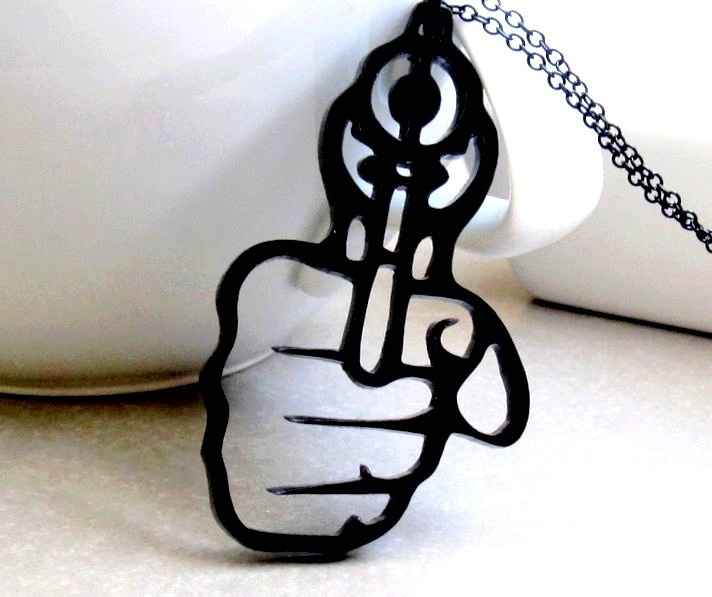 Hand With A Gun Necklace - Gun Jewelry - Cowgirl Jewelry - Revolver Necklace - Cowboy Necklace - Army Necklace - Weapon Jewelry