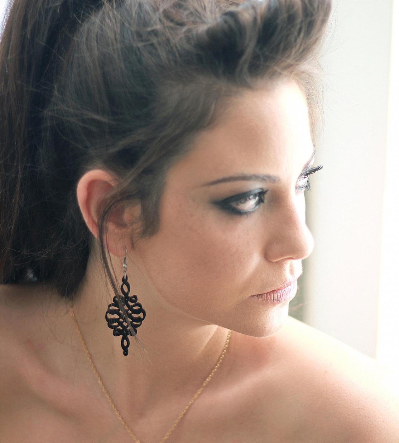 Baronyka Black Spiral Earrings - Spiral Jewelry - Swirl Jewelry - Gift For Her - Everyday Jewelry - Casual Jewelry - Minimalist Jewelry